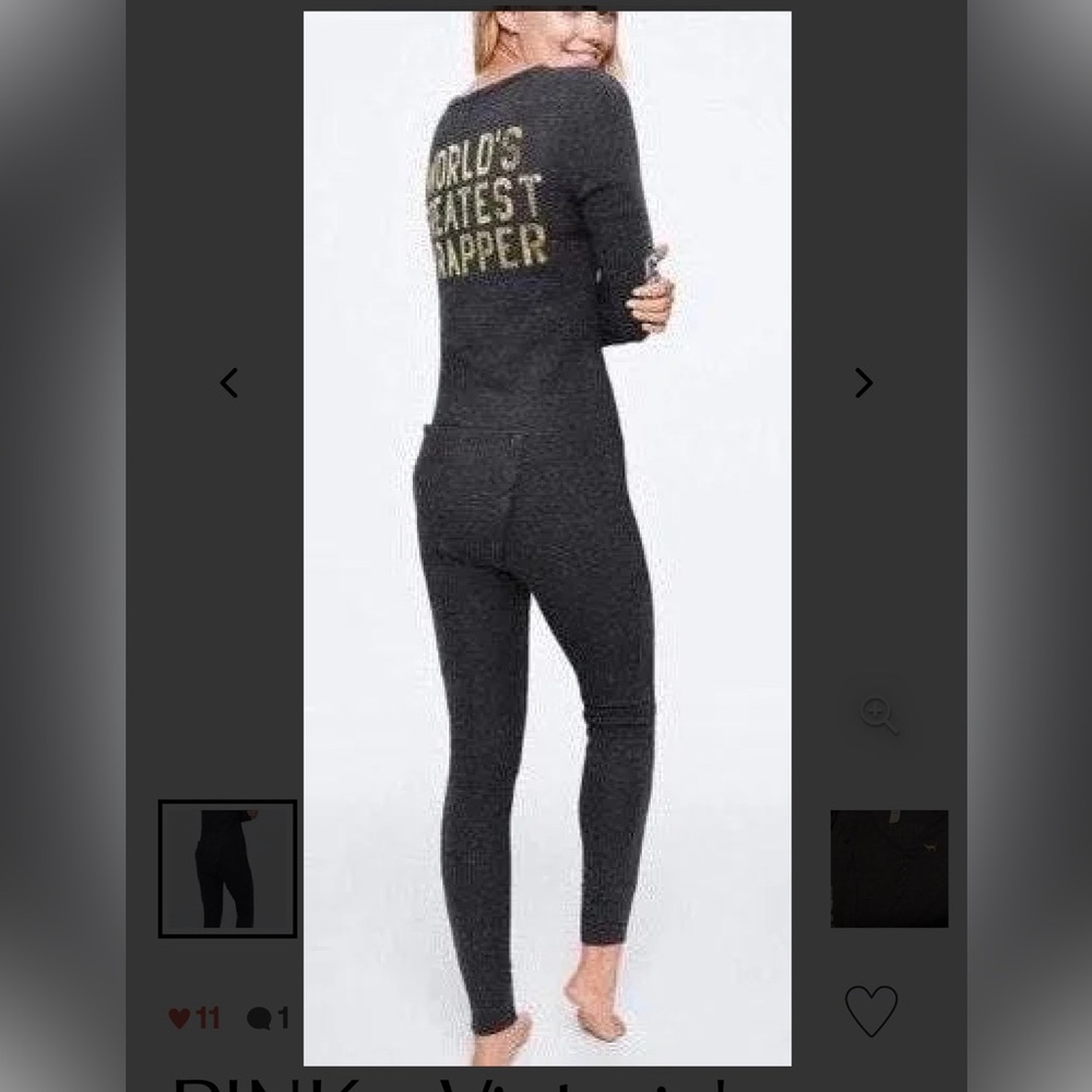 New Victoria's Secret Pink Onesie Button Up